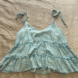 SO blue floral tank size medium.